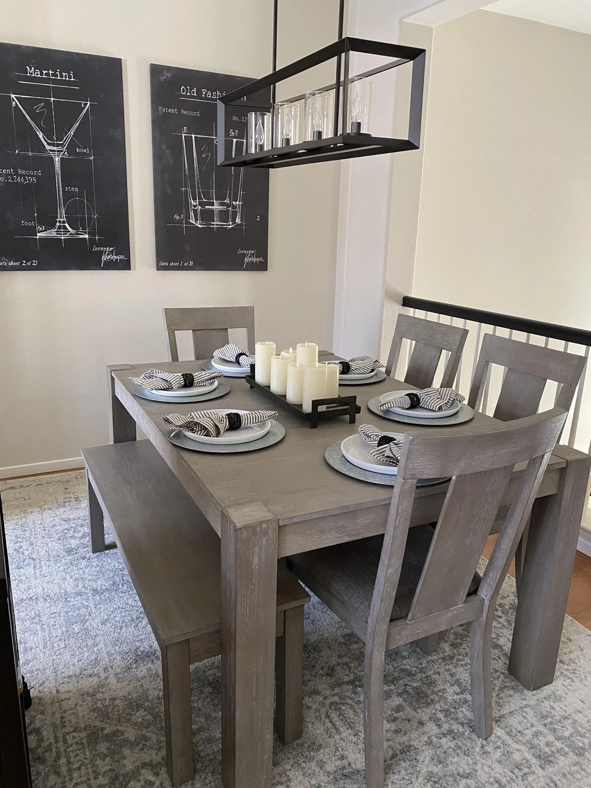 Dining room walls · adjacent right wall: Dot To Dot — White Duck